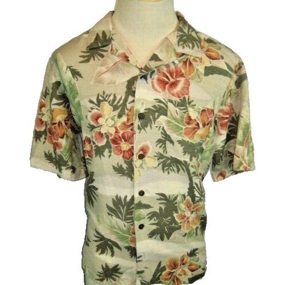 Mens Havana Jacks Cafe Silk Multicolor SS Hawaiian Aloha Island Casual Shirt szM